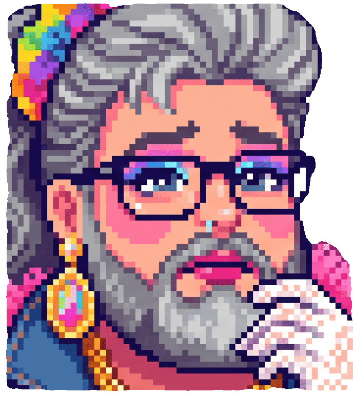 Thinking animated pixel emoji